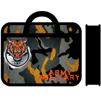 Папка с ручками 33х26х7,5см "Милитари" пластик ПМ-А4-25