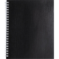 Тетрадь А5 48л клетка черный бумвинил металлик на спирали 48Т5бвВ1гр/059700