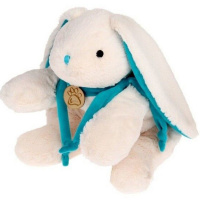Кролик 30см белый/бирюзовый AT365153