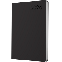Ежедневник 2026 А6 "Paragraph" 352стр. черный, искусственная кожа, софт-тач ЕКП62617613