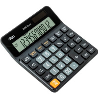 Калькулятор 12 разрядов 129х129х26,5мм черный EM110