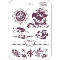 Трафарет пластиковый 22х31см "Океан" ТМ-10