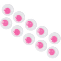 Декоративные элементы глазки подвижные д.7мм, 10шт розовые Y4334-16