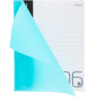 Тетрадь А5 96л линия "Progressive. Бирюзовая" на скобе, пластиковая обложка 96Т5В2/088811