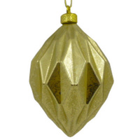 Ёлочное украшение "Сосулька" 10см с узором, золото Y6654-18