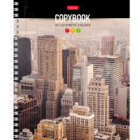 Тетрадь А5 120л клетка "City Style" на спирали 3цветных разделителя перфорация на отрыв 054528