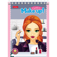 Блокнот А6 40л "Модницы" 4D клетка, на спирали, мелованный картон УФ-лак 40Б6В1гр/055481