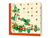 Салфетка 33х33мм 1шт Земляника трехслойная 1001996