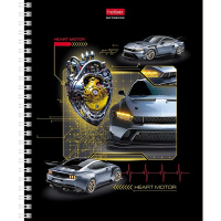 Тетрадь А5 96л клетка "Сердце мотора" на спирали глянцевая ламинация 2 дизайна 087975