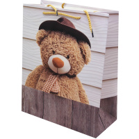 Пакет подарочный "Медвежонок" 26х32х12см 4 вида SK2408
