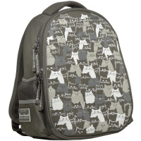 Рюкзак "Котомафия" 30х38х20см, 1000гр, 2 отделение, 2 кармана, темно-серый 12-001-070/06