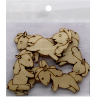 Набор миниатюр "Пони" 4,5см 6шт фанера 3мм 320014