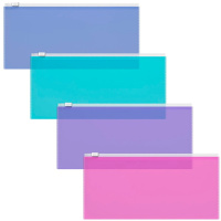 Папка на молнии 245х120мм "Fizzy Vivid, Travel" пластик, ассорти 44422/47075