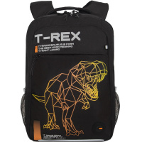 Рюкзак 39х26х19см, 740гр, 2 отделения, 3 кармана, черный/оранжевый RB-556-3/1