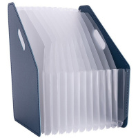Лоток д/бумаг вертикальный 13 отделений 270х320х40мм складной, синий, полипропилен 63952DK-BLUE