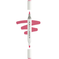 Маркер акриловый двусторонний "Сонет" красный тёмный, пулевидный наконечник/кисть 273-R317