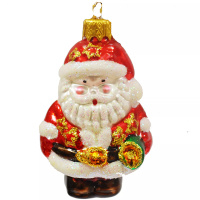 Ёлочное украшение "Дед Мороз с фонариком" h-9см в подарочной упаковке ФУ-513