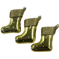 Набор ёлочных украшений 3шт "Сапожок" 9см красный Y430-12/11ES3V-169R