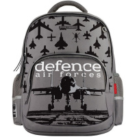 Рюкзак "Defence forces. Самолёт" 30х40х19см, 800гр, 2 отделения, 3 кармана, серый 12-002-184/05