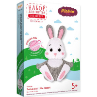 Набор для шитья "Зайчонок" (мулине, фетр, синтепон, игла, выкройка) KD-0258