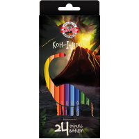 Карандаши 24 цвета "DINO" шестигранные дерево, картон 3594 Карандаши 24 цвета "DINO" шестигранные дерево, картон 3594