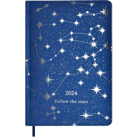 Ежедневник 2024 А5 "Escalada. Астрологический" 400стр., синий металлик, искусств.кожа с поролоном Ежедневник 2024 А5 "Escalada. Астрологический" 400стр., синий металлик, искусств.кожа с поролоном