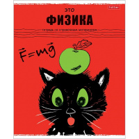 Тетрадь А5 48л клетка Физика "Черный кот" на скобе 48Т5Вd1_26688/073105