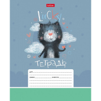 Тетрадь А5 12л клетка "Счастливчики" на скобе, 5 дизайнов 12Т5В1/067954