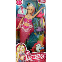 Русалка "София" 29см с двумя рыбками, пластик (световые эффекты) 66001M-PL1-S-BB