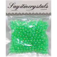 Набор бусин 13х10см 6мм зеленый Y9021-19