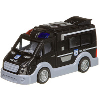 Автобус "Полиция" инерционная, пластик 18х7х9см M9580