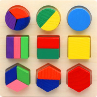 Конструктор "Фигуры" 20х20см, 3 вида, дерево Y4490-16