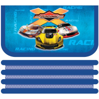 Пенал "Трио-Х" 19x10,5х5см, прямоугольный, трехстворчатый, печать на ткани ПО-411