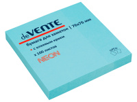 Клейкая бумага 75х75мм 100л неоновая голубая для заметок 2010333