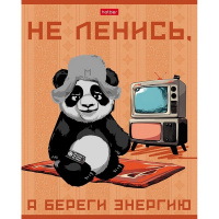 Тетрадь А5 48л клетка "Мудрая панда" на скобе 5 дизайнов 48Т5В1/088930