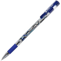 Ручка шариковая "Wind" 0,7мм синяя, резиновый грип, длина стержня 141мм, ассорти 81077