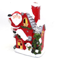 Сувенир "Дом" 14х23см светящийся, керамика 2 вида Y4937-17