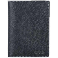 Портмоне 95х130х15мм черный, натуральная кожа, в подарочной коробке PM.76.CD.