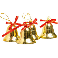 Колокольчик 3см с лентой, металл, золото Y8335-19 Колокольчик 3см с лентой, металл, золото Y8335-19