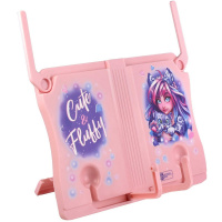 Подставка для книг "Девушка с барсом" 27х19,5х11см АБС-пластик, розовая 62674