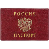 Обложка д/паспорта горизонтальная 18,8х13,4см бордовая пвх 2203.Г-103