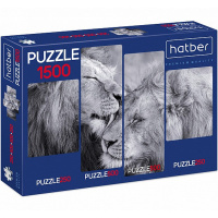 Пазлы 250+500+500+250 эл. "Premium. Львиное царство" А2 4 картинки в 1 коробке 077753