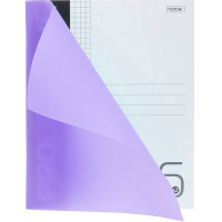 Тетрадь А5 96л клетка "Progressive. Фиолетовая" на скобе, пластиковая обложка 96Т5В1/088808