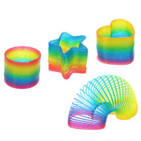 Спираль "Радуга" 6х6см с блестками Y7707-18