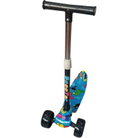 Самокат 3-х колесный L=55см пластик/металл, колесо PVC d=10см HB2221