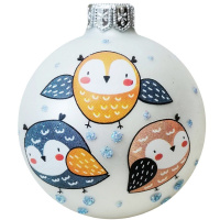 Шар 65мм "Веселая совушка" в подарочной упаковке КУ-65-224177