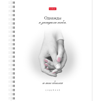 Тетрадь А5 96л клетка "LOVE IS..." на спирали лак 96Т5вмВ1гр/052748