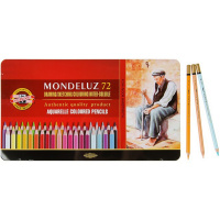 Карандаши акварельные 72 цвета "Mondeluz Old man" шестигранные дерево, металл 3727 Карандаши акварельные 72 цвета "Mondeluz Old man" шестигранные дерево, металл 3727