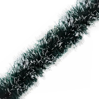 Мишура 6смх2м зеленая с белыми кончиками Y9808-24