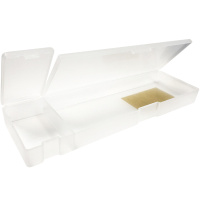 Пенал 23х7х2см, пластик, 2 отделения, прозрачный Y9357-19